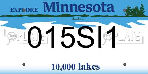 015SI1 Minnesota License Plate