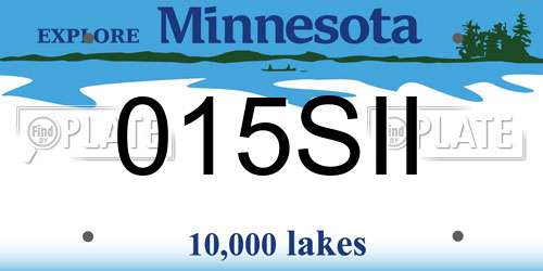 015SII Minnesota License Plate