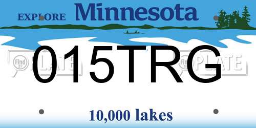 015TRG Minnesota License Plate