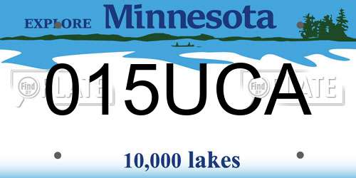 015UCA Minnesota License Plate