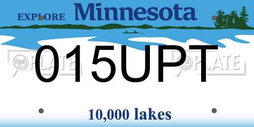015UPT Minnesota License Plate