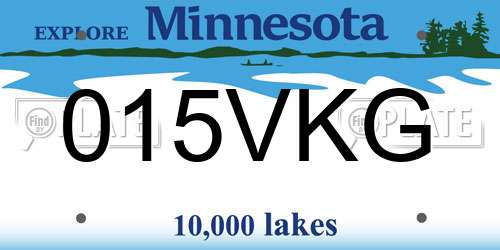 015VKG Minnesota License Plate