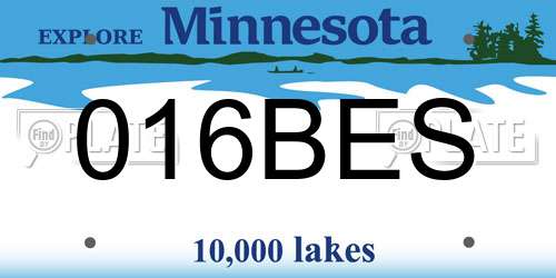 016BES Minnesota License Plate
