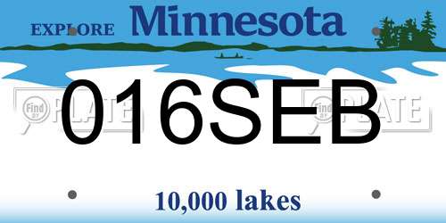 016SEB Minnesota License Plate