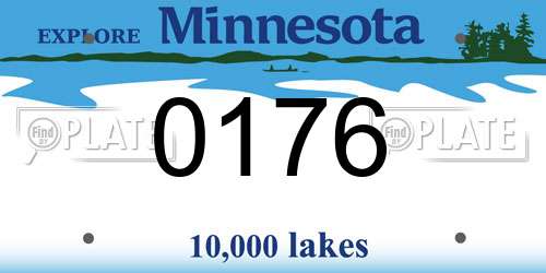 0176 Minnesota License Plate
