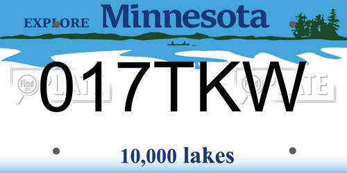 017TKW Minnesota License Plate