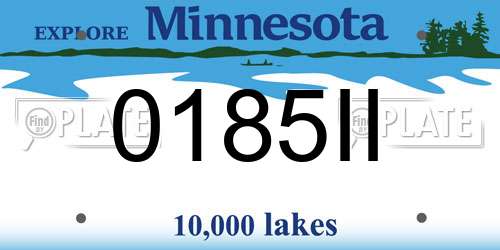 0185II Minnesota License Plate