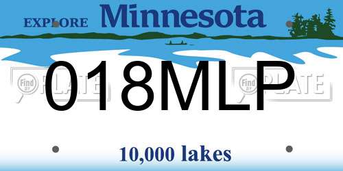 018MLP Minnesota License Plate