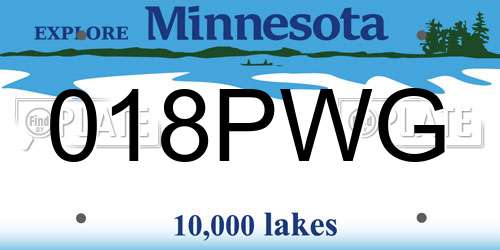 018PWG Minnesota License Plate