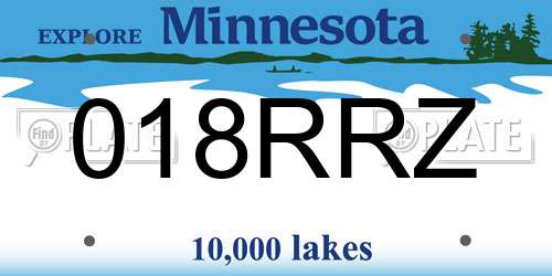 018RRZ Minnesota License Plate