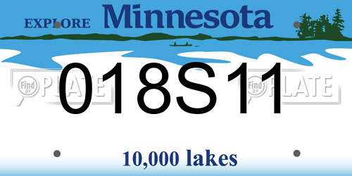 018S11 Minnesota License Plate