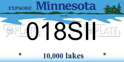 018SII Minnesota License Plate