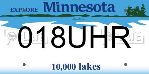 018UHR Minnesota License Plate