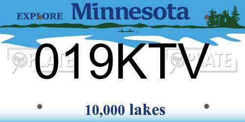 019KTV Minnesota License Plate