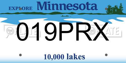019PRX Minnesota License Plate