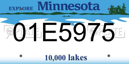 01E5975 Minnesota License Plate