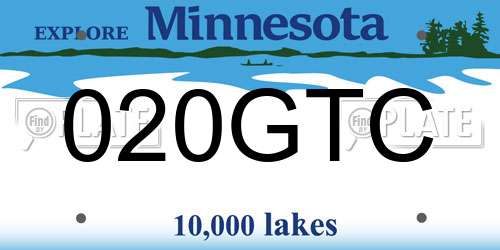 020GTC Minnesota License Plate