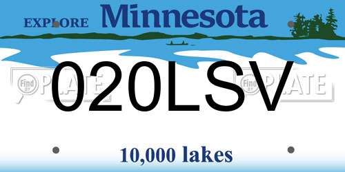 020LSV Minnesota License Plate