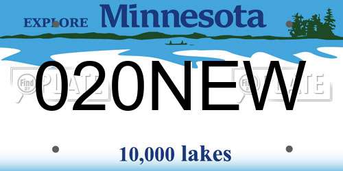 020NEW Minnesota License Plate