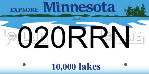 020RRN Minnesota License Plate