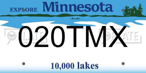020TMX Minnesota License Plate