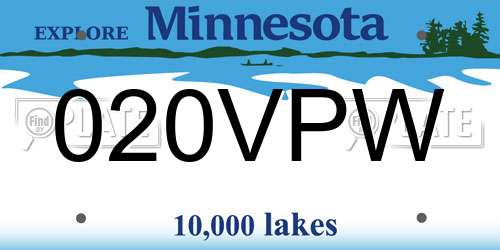 020VPW Minnesota License Plate
