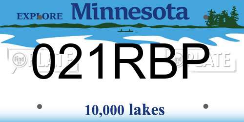 021RBP Minnesota License Plate