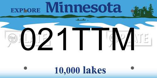 021TTM Minnesota License Plate