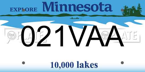 021VAA Minnesota License Plate