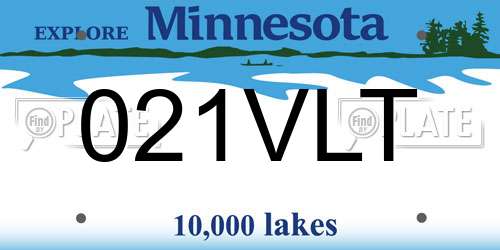021VLT Minnesota License Plate