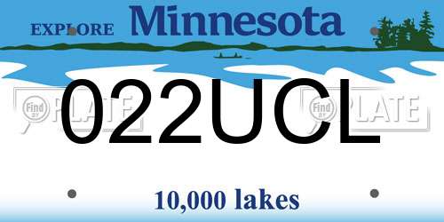 022UCL Minnesota License Plate