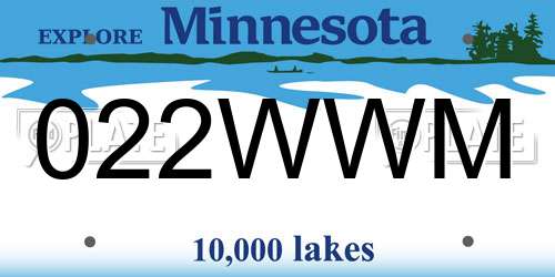 022WWM Minnesota License Plate