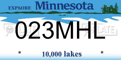 023MHL Minnesota License Plate