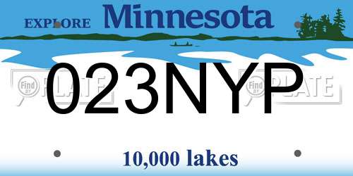 023NYP Minnesota License Plate