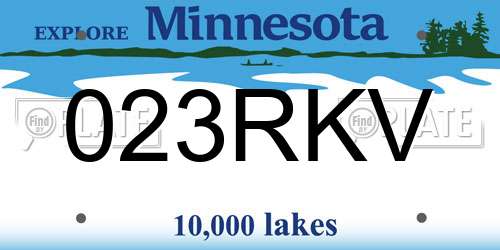 023RKV Minnesota License Plate