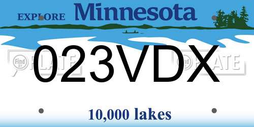 023VDX Minnesota License Plate