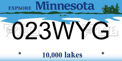 023WYG Minnesota License Plate