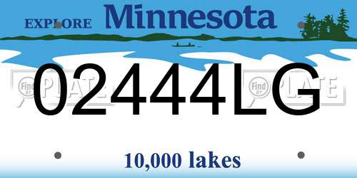 02444LG Minnesota License Plate