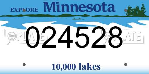 024528 Minnesota License Plate