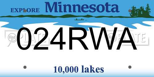 024RWA Minnesota License Plate