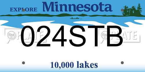 024STB Minnesota License Plate