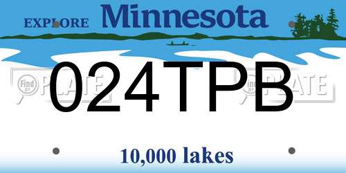 024TPB Minnesota License Plate