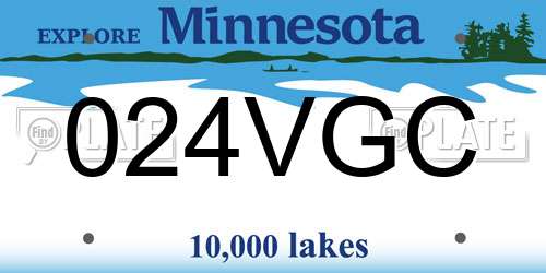 024VGC Minnesota License Plate