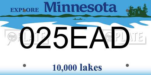 025EAD Minnesota License Plate