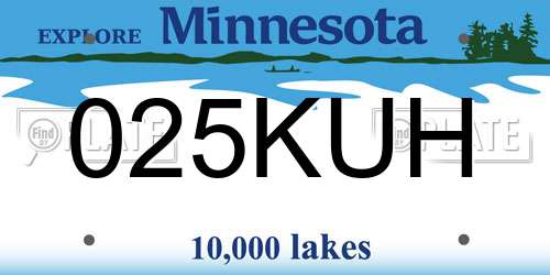 025KUH Minnesota License Plate