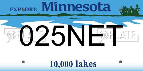 025NET Minnesota License Plate
