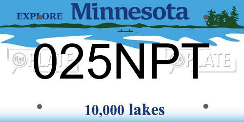 025NPT Minnesota License Plate