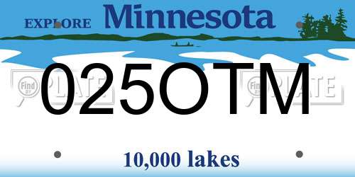 025OTM Minnesota License Plate