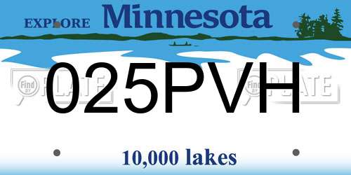 025PVH Minnesota License Plate