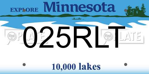 025RLT Minnesota License Plate